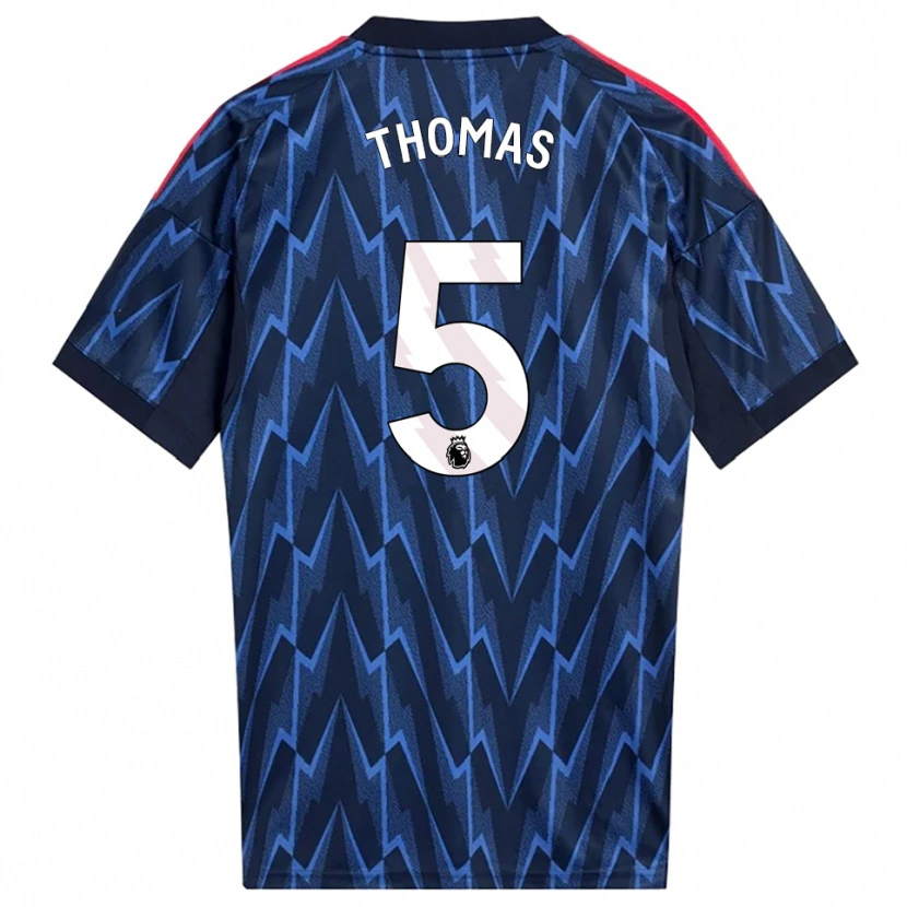 Danxen Homme Maillot Thomas Partey #5 Marine Rouge Tenues Extérieur 2025/26 T-Shirt