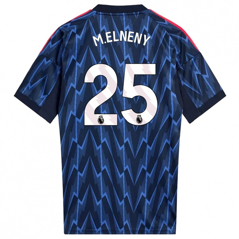 Danxen Homme Maillot Mohamed Elneny #25 Marine Rouge Tenues Extérieur 2025/26 T-Shirt