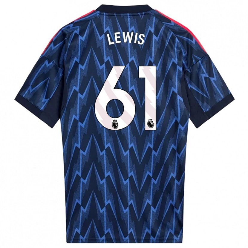 Danxen Homme Maillot George Lewis #61 Marine Rouge Tenues Extérieur 2025/26 T-Shirt