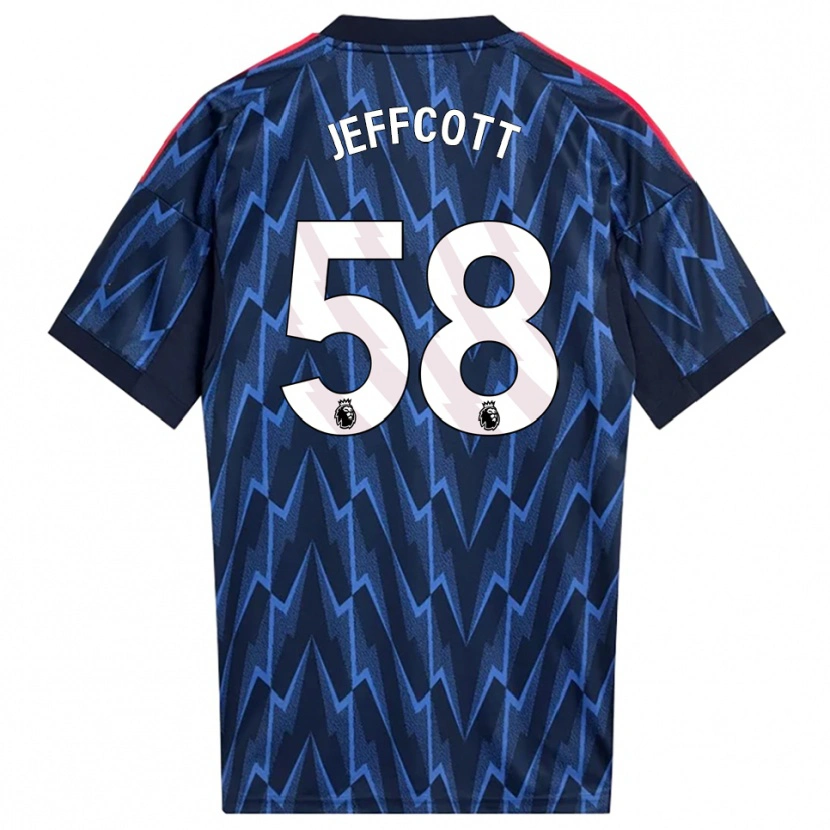 Danxen Homme Maillot Henry Jeffcott #58 Marine Rouge Tenues Extérieur 2025/26 T-Shirt