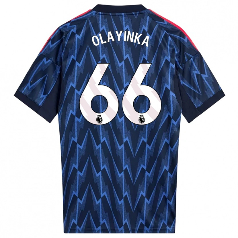 Danxen Homme Maillot James Olayinka #66 Marine Rouge Tenues Extérieur 2025/26 T-Shirt