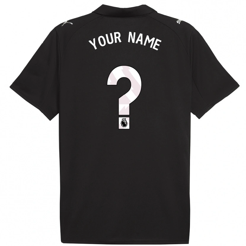 Danxen Homme Maillot Votre Nom #0 Noir Blanc Tenues Extérieur 2025/26 T-Shirt