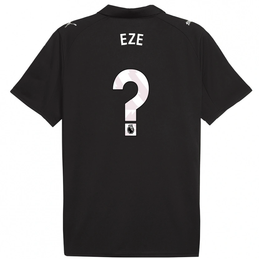Danxen Homme Maillot David Eze #0 Noir Blanc Tenues Extérieur 2025/26 T-Shirt