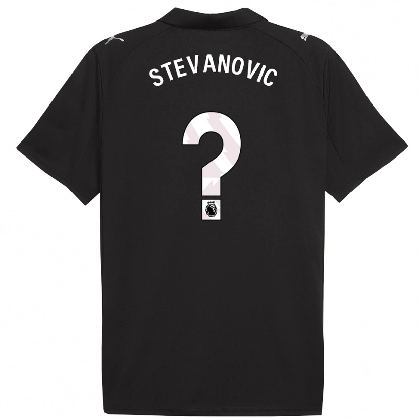 Danxen Homme Maillot Filip Stevanovic #0 Noir Blanc Tenues Extérieur 2025/26 T-Shirt