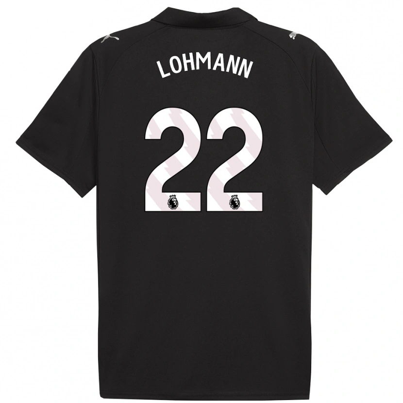 Danxen Homme Maillot Sydney Lohmann #22 Noir Blanc Tenues Extérieur 2025/26 T-Shirt