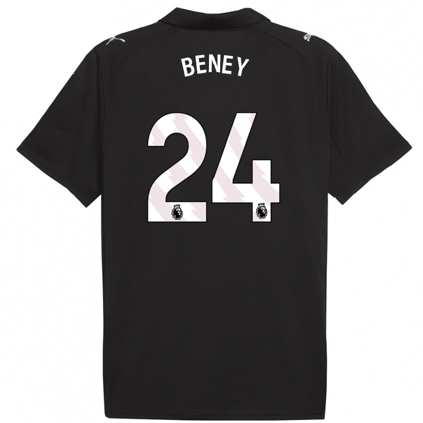 Danxen Homme Maillot Iman Beney #24 Noir Blanc Tenues Extérieur 2025/26 T-Shirt