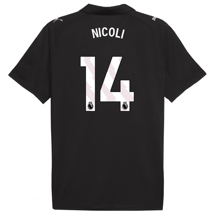 Danxen Homme Maillot Kerolin Nicoli #14 Noir Blanc Tenues Extérieur 2025/26 T-Shirt