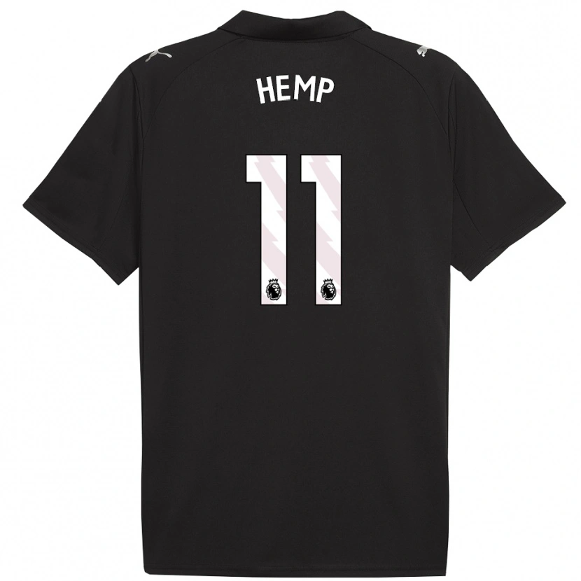 Danxen Homme Maillot Lauren Hemp #11 Noir Blanc Tenues Extérieur 2025/26 T-Shirt