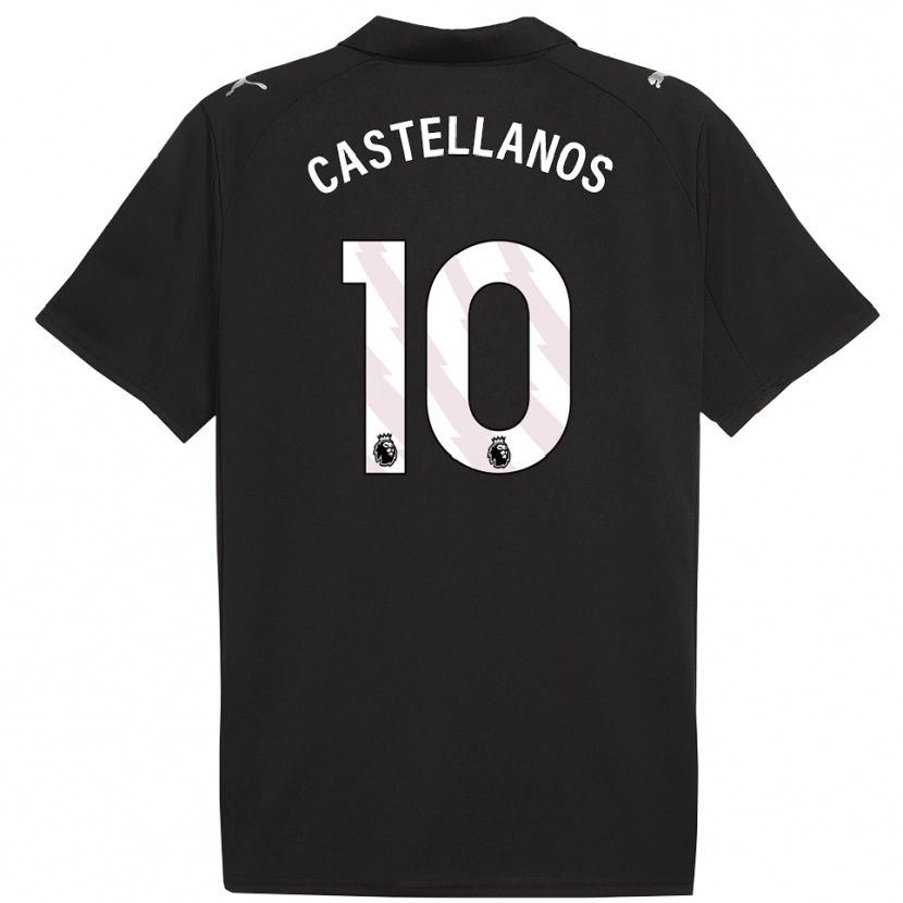 Danxen Homme Maillot Deyna Castellanos #10 Noir Blanc Tenues Extérieur 2025/26 T-Shirt