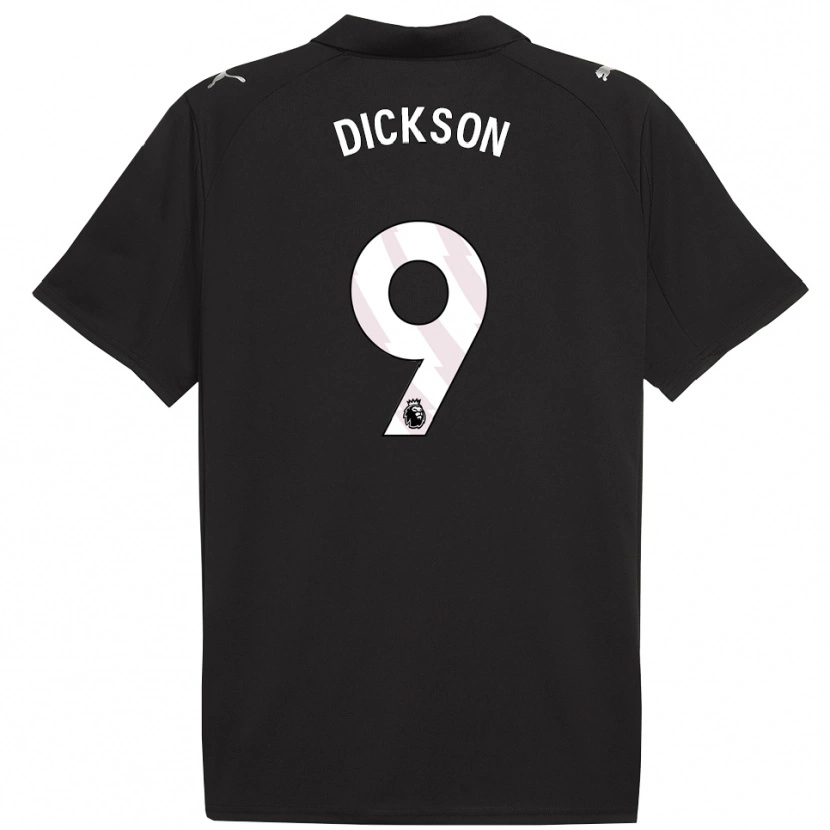 Danxen Homme Maillot Will Dickson #9 Noir Blanc Tenues Extérieur 2025/26 T-Shirt