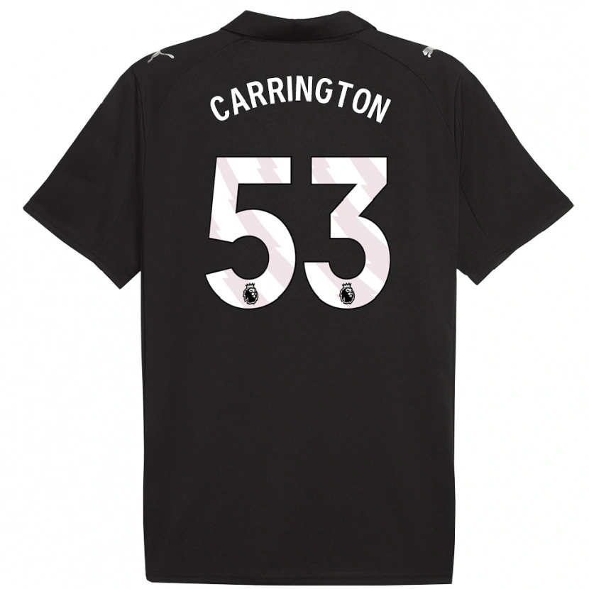 Danxen Homme Maillot Ezra Carrington #53 Noir Blanc Tenues Extérieur 2025/26 T-Shirt