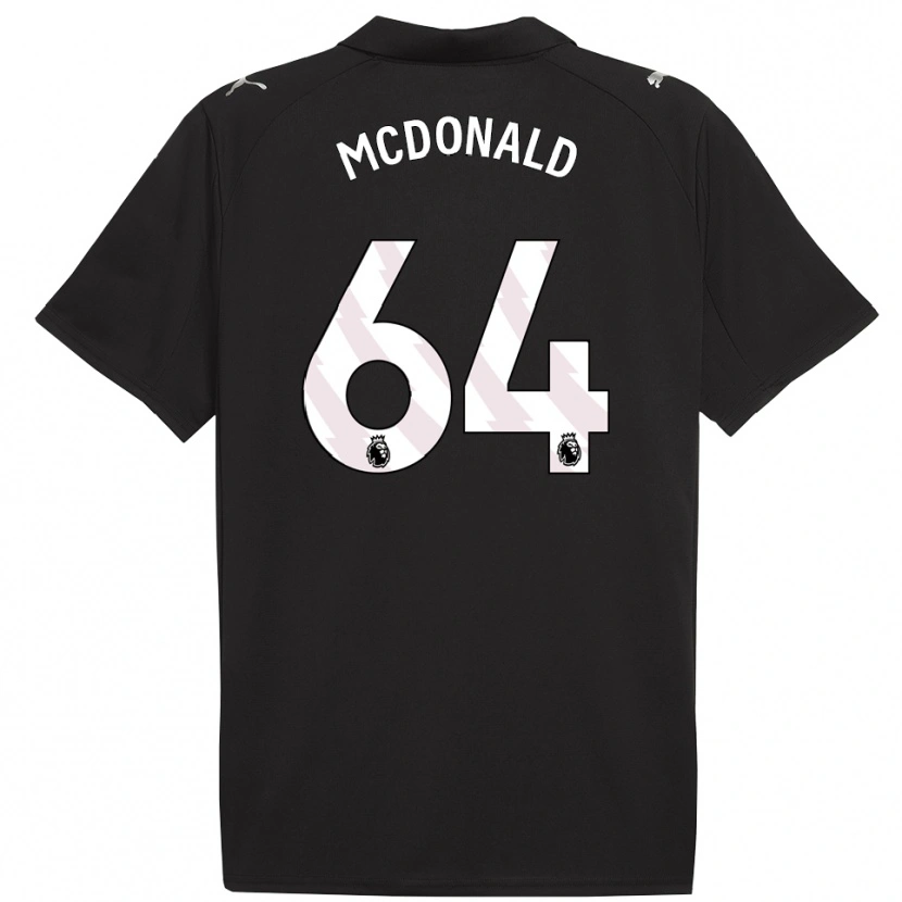 Danxen Homme Maillot Rowan Mcdonald #64 Noir Blanc Tenues Extérieur 2025/26 T-Shirt