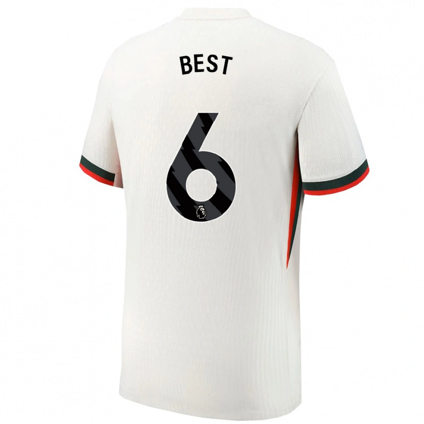 Danxen Homme Maillot Kian Best #6 Blanc Vert Tenues Extérieur 2025/26 T-Shirt