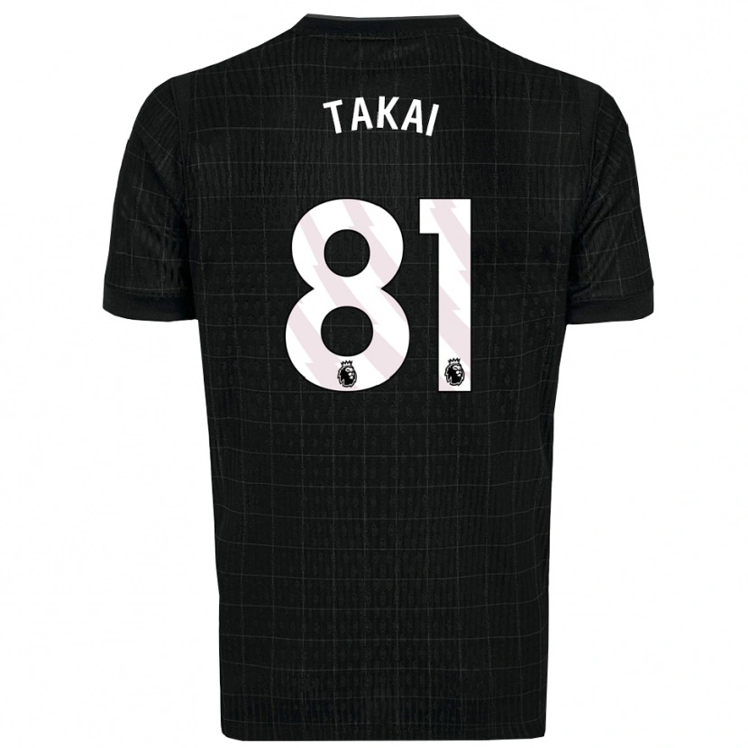 Danxen Homme Maillot Kota Takai #81 Noir Gris Tenues Extérieur 2025/26 T-Shirt