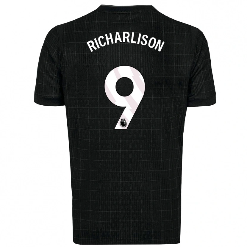 Danxen Homme Maillot Richarlison #9 Noir Gris Tenues Extérieur 2025/26 T-Shirt
