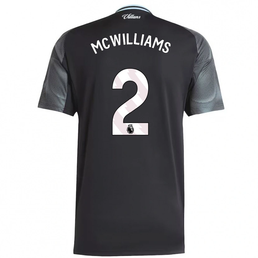 Danxen Homme Maillot Ashton Mcwilliams #2 Noir Bleu Ciel Tenues Extérieur 2025/26 T-Shirt