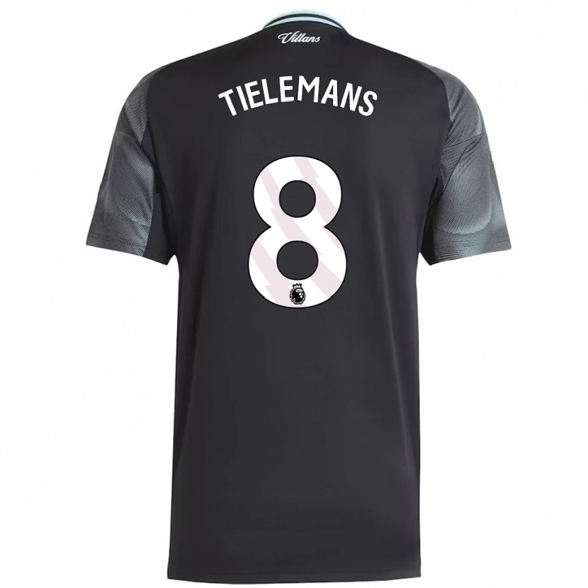 Danxen Homme Maillot Youri Tielemans #8 Noir Bleu Ciel Tenues Extérieur 2025/26 T-Shirt