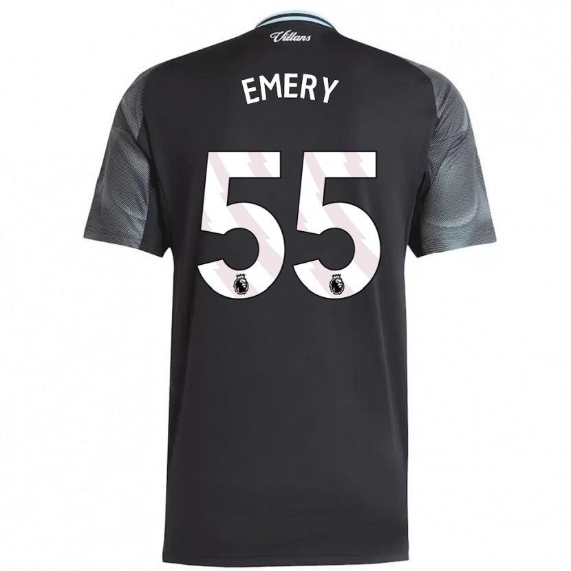 Danxen Homme Maillot Lander Emery #55 Noir Bleu Ciel Tenues Extérieur 2025/26 T-Shirt