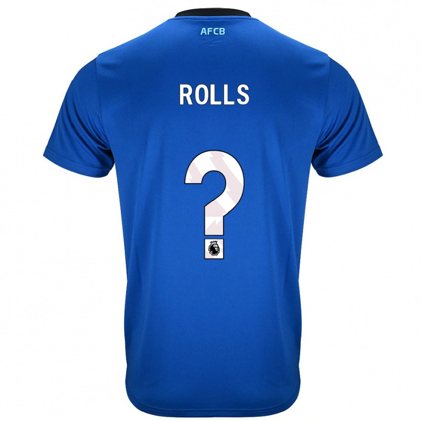 Danxen Homme Maillot Thomas Rolls #0 Bleu Noir Tenues Extérieur 2025/26 T-Shirt