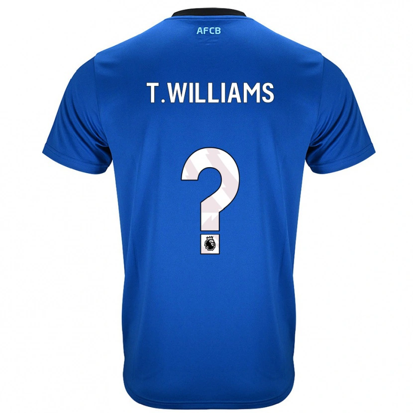 Danxen Homme Maillot Toure Williams #0 Bleu Noir Tenues Extérieur 2025/26 T-Shirt