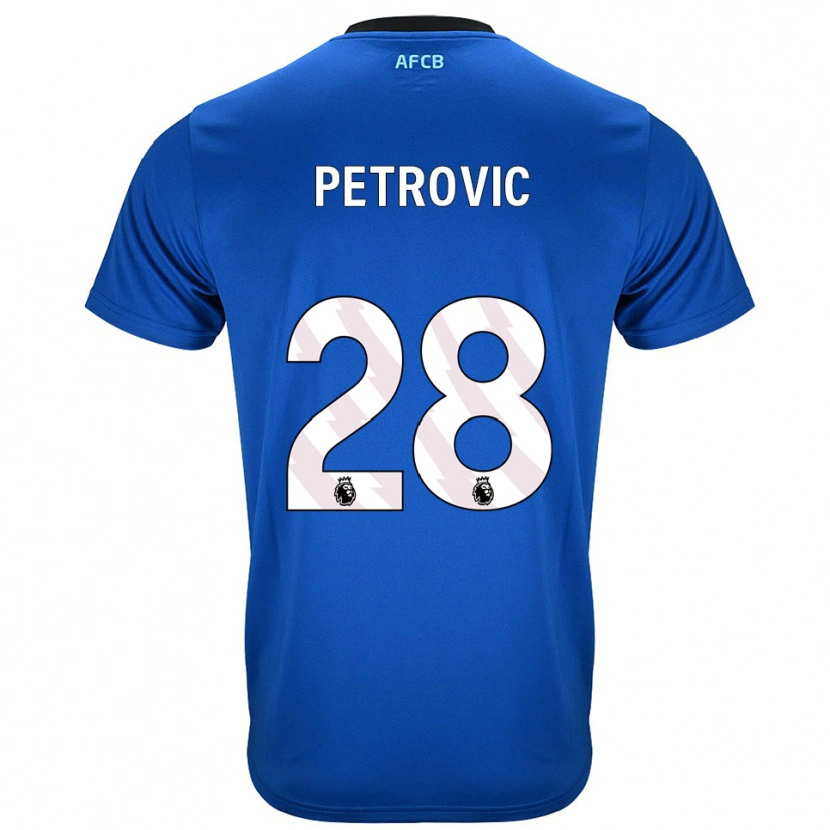 Danxen Homme Maillot Djordje Petrovic #28 Bleu Noir Tenues Extérieur 2025/26 T-Shirt