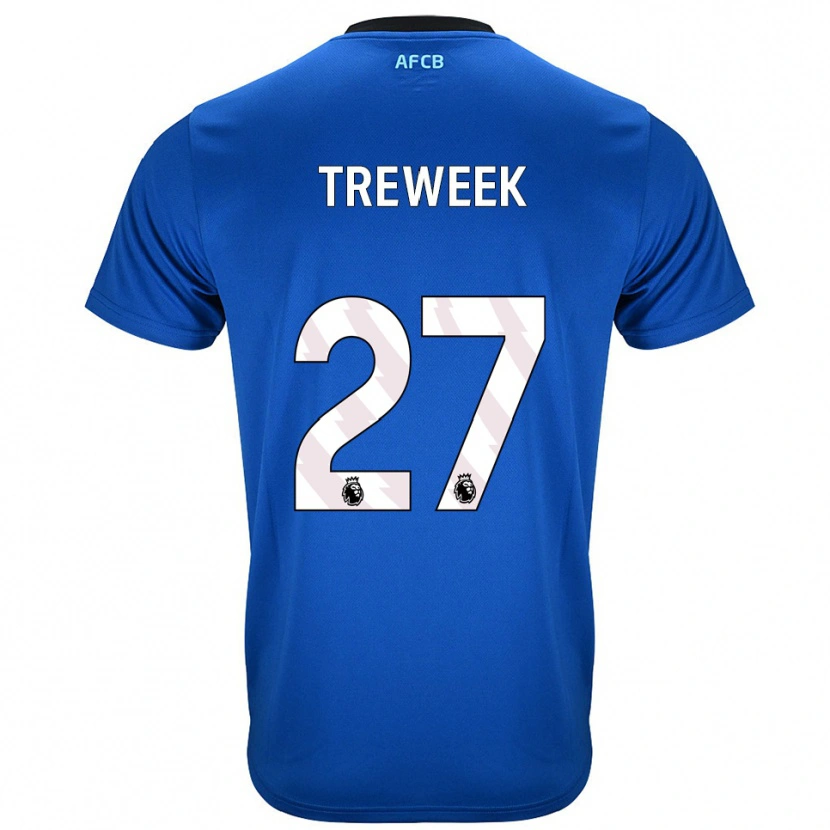 Danxen Homme Maillot Amber Treweek #27 Bleu Noir Tenues Extérieur 2025/26 T-Shirt