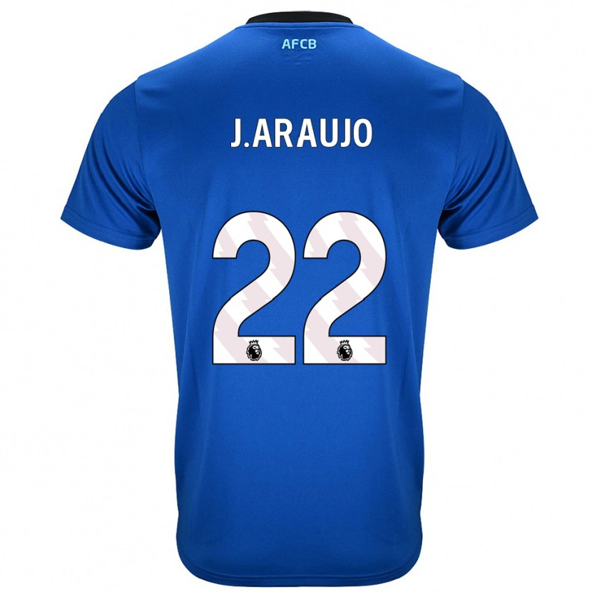 Danxen Homme Maillot Julián Araujo #22 Bleu Noir Tenues Extérieur 2025/26 T-Shirt