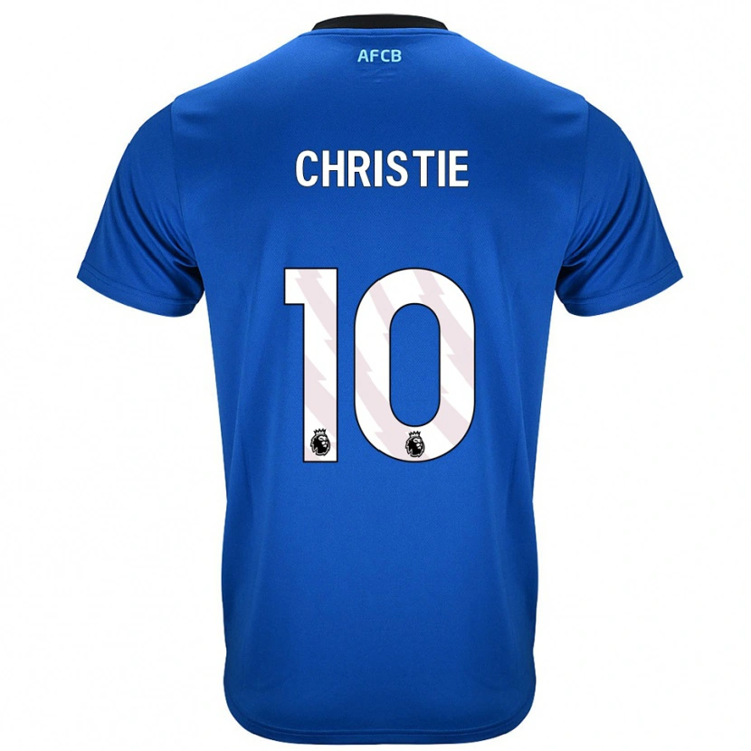 Danxen Homme Maillot Ryan Christie #10 Bleu Noir Tenues Extérieur 2025/26 T-Shirt