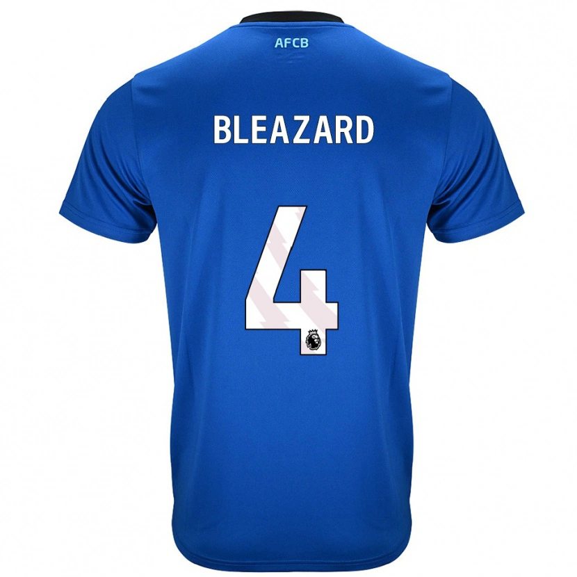 Danxen Homme Maillot Helen Bleazard #4 Bleu Noir Tenues Extérieur 2025/26 T-Shirt