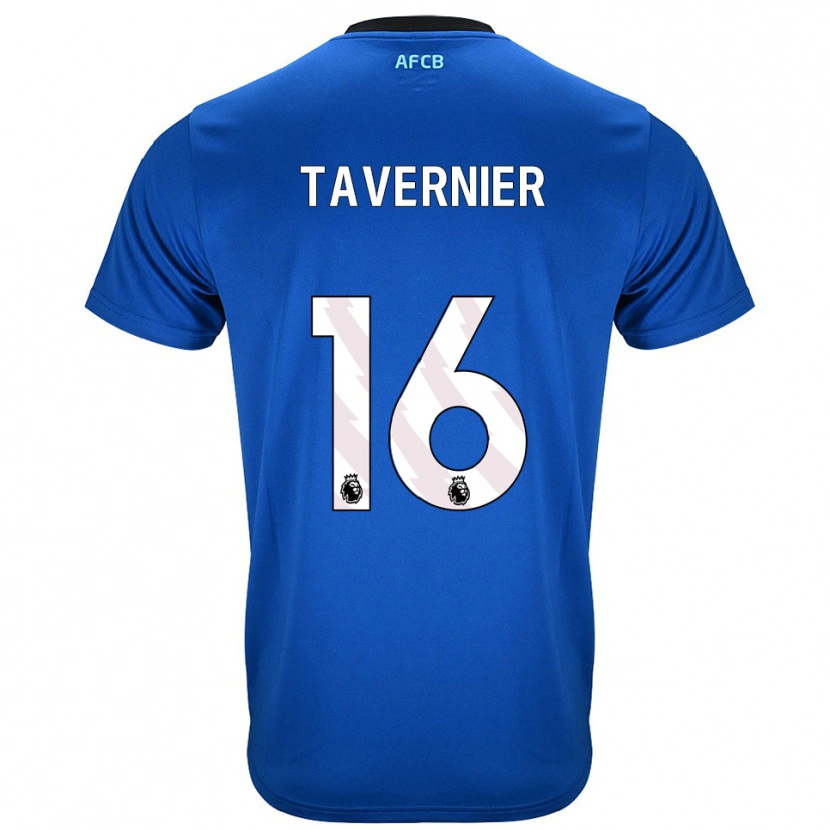 Danxen Homme Maillot Marcus Tavernier #16 Bleu Noir Tenues Extérieur 2025/26 T-Shirt