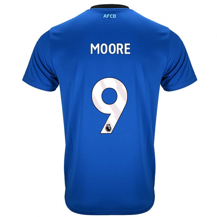 Danxen Homme Maillot Kobel Moore #9 Bleu Noir Tenues Extérieur 2025/26 T-Shirt
