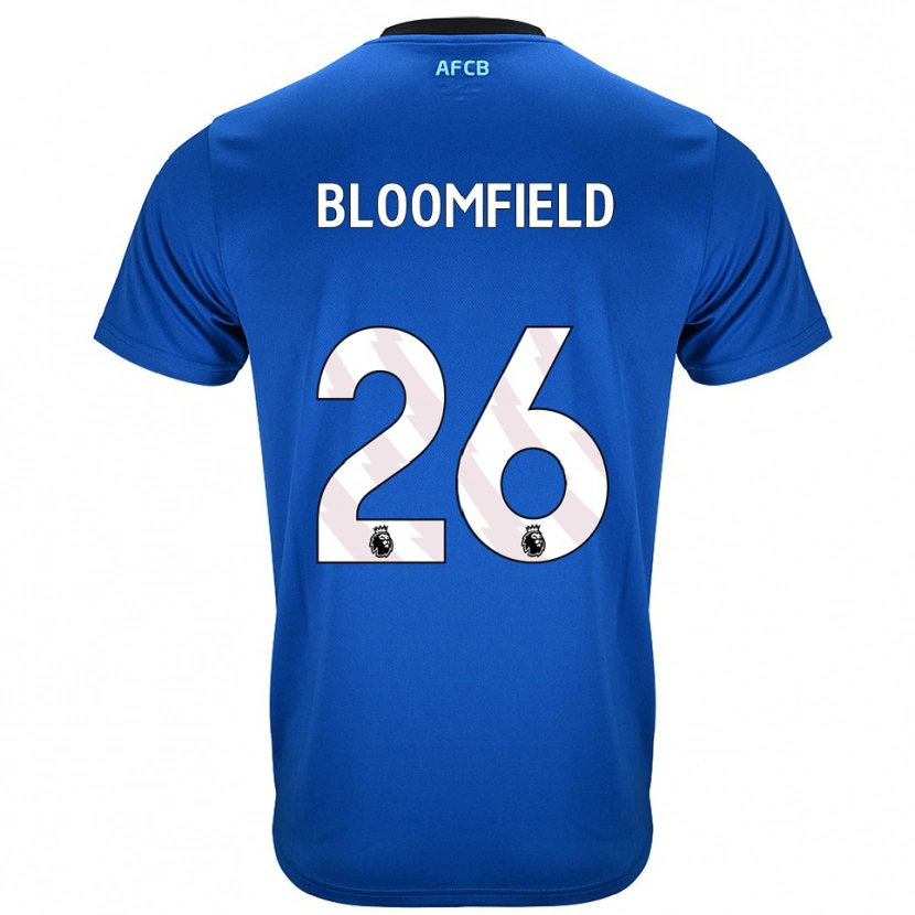 Danxen Homme Maillot Erin Bloomfield #26 Bleu Noir Tenues Extérieur 2025/26 T-Shirt
