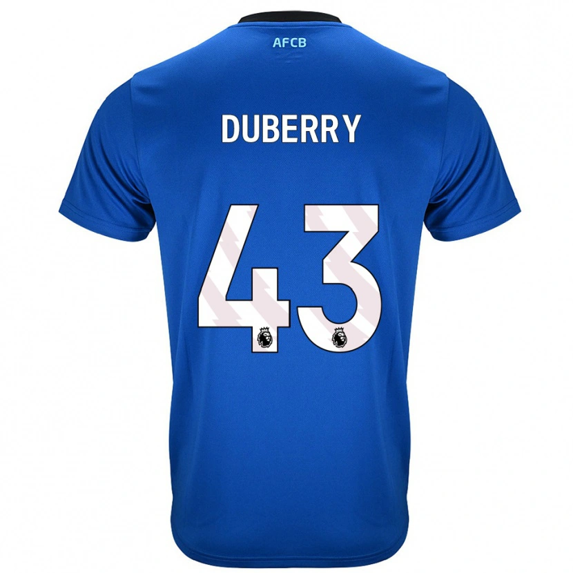 Danxen Homme Maillot Zain Silcott-Duberry #43 Bleu Noir Tenues Extérieur 2025/26 T-Shirt