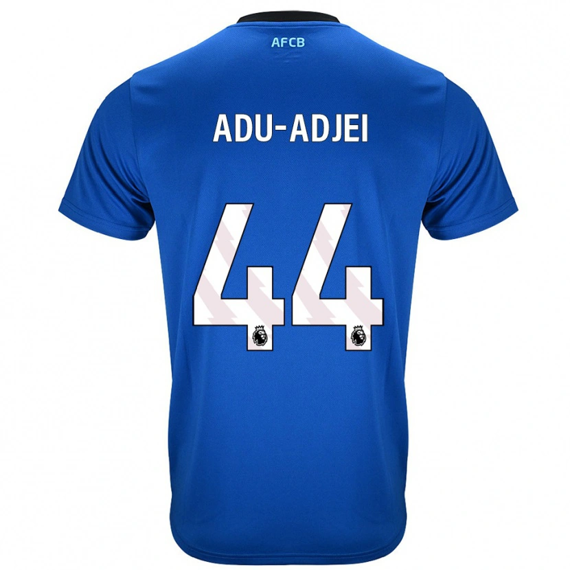 Danxen Homme Maillot Daniel Adu-Adjei #44 Bleu Noir Tenues Extérieur 2025/26 T-Shirt