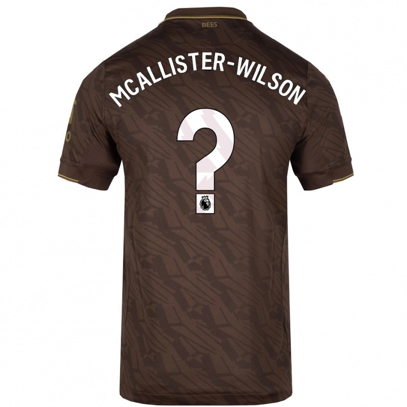 Danxen Homme Maillot Zack Mcallister-Wilson #0 Marron Or Tenues Extérieur 2025/26 T-Shirt