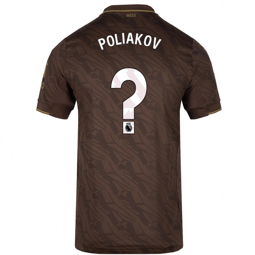 Danxen Homme Maillot Adam Poliakov #0 Marron Or Tenues Extérieur 2025/26 T-Shirt