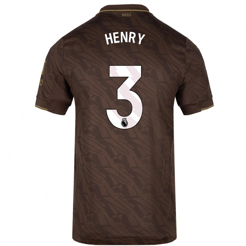 Danxen Homme Maillot Rico Henry #3 Marron Or Tenues Extérieur 2025/26 T-Shirt