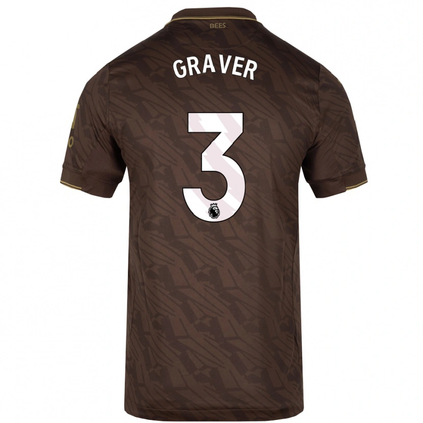 Danxen Homme Maillot Regan Graver #3 Marron Or Tenues Extérieur 2025/26 T-Shirt