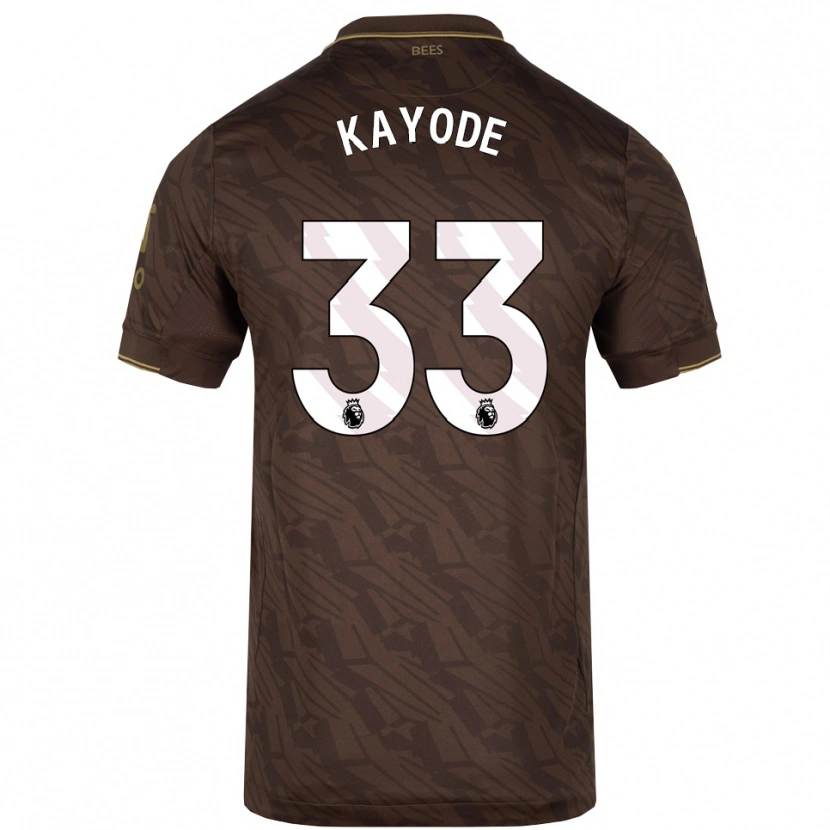 Danxen Homme Maillot Michael Kayode #33 Marron Or Tenues Extérieur 2025/26 T-Shirt