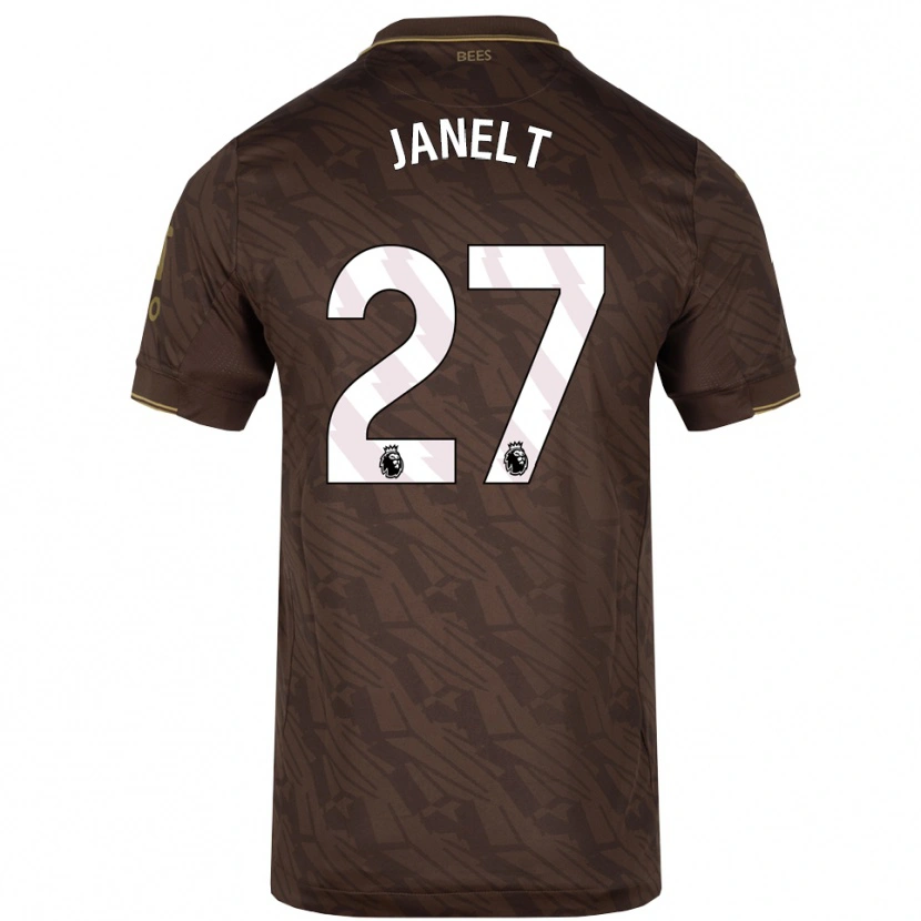 Danxen Homme Maillot Vitaly Janelt #27 Marron Or Tenues Extérieur 2025/26 T-Shirt