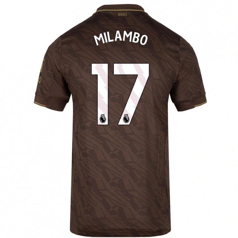Danxen Homme Maillot Antoni Milambo #17 Marron Or Tenues Extérieur 2025/26 T-Shirt