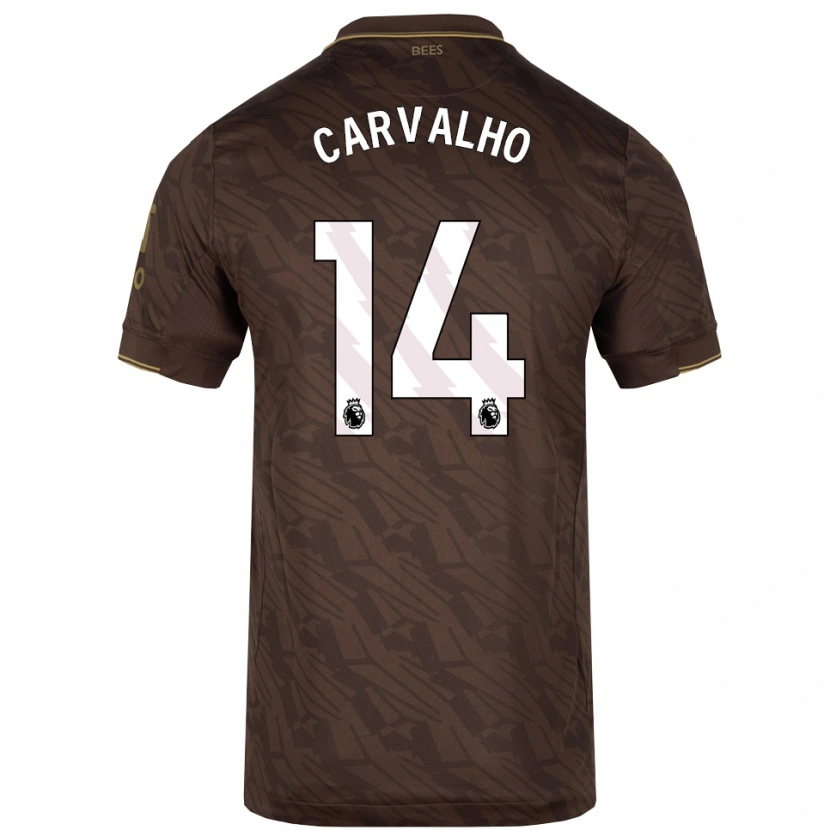 Danxen Homme Maillot Fábio Carvalho #14 Marron Or Tenues Extérieur 2025/26 T-Shirt
