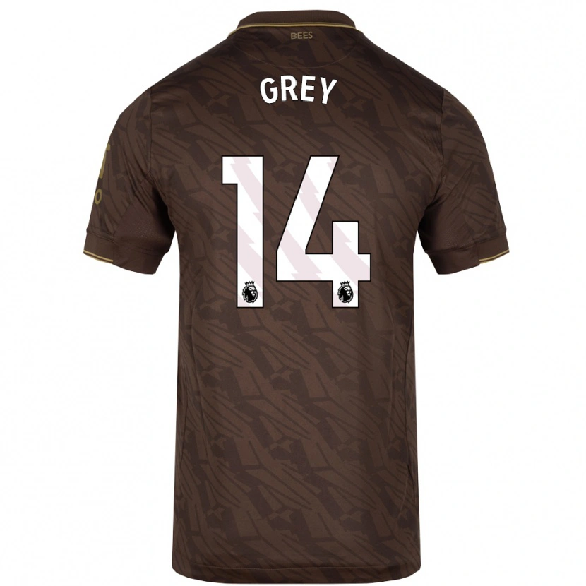 Danxen Homme Maillot Andre Grey #14 Marron Or Tenues Extérieur 2025/26 T-Shirt