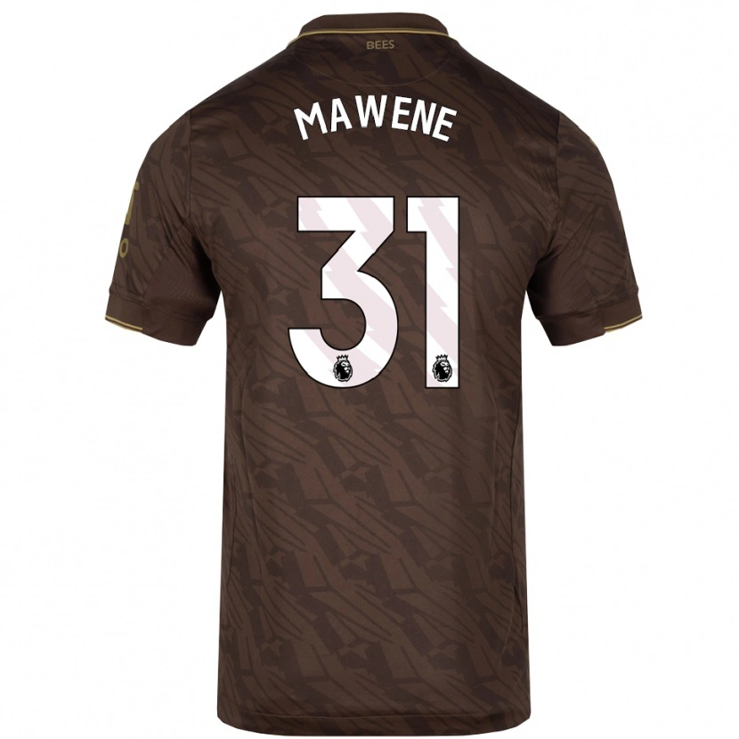 Danxen Homme Maillot Theo Mawene #31 Marron Or Tenues Extérieur 2025/26 T-Shirt
