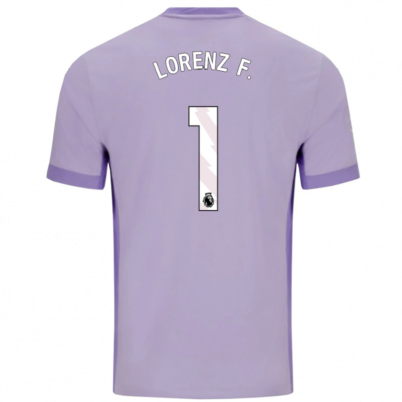 Danxen Homme Maillot Lorenz Ferdinand #1 Taro Violet Blanc Tenues Extérieur 2025/26 T-Shirt