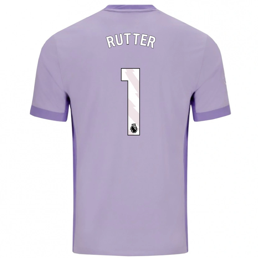 Danxen Homme Maillot William Rutter #1 Taro Violet Blanc Tenues Extérieur 2025/26 T-Shirt