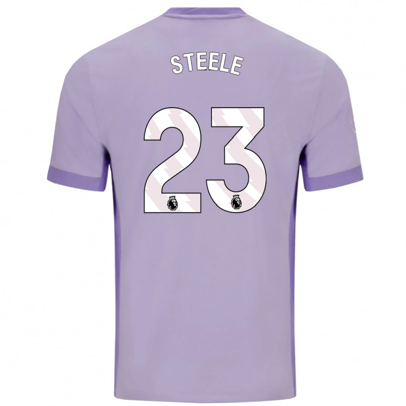 Danxen Homme Maillot Jason Steele #23 Taro Violet Blanc Tenues Extérieur 2025/26 T-Shirt