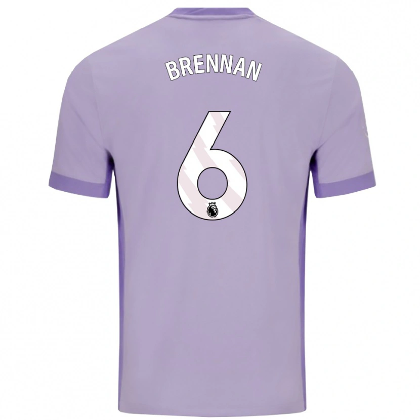 Danxen Homme Maillot Zach Brennan #6 Taro Violet Blanc Tenues Extérieur 2025/26 T-Shirt