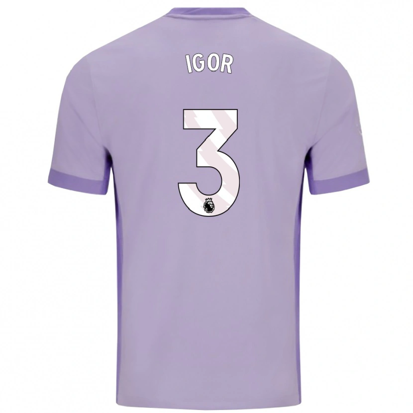 Danxen Homme Maillot Igor #3 Taro Violet Blanc Tenues Extérieur 2025/26 T-Shirt