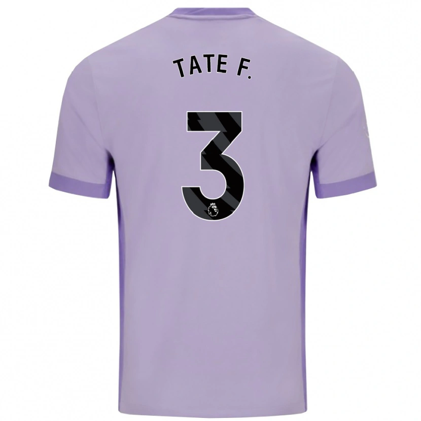 Danxen Homme Maillot Tate Ferdinand #3 Taro Violet Blanc Tenues Extérieur 2025/26 T-Shirt